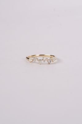 DBEX- 14KY 1.90g .50ctw Trillion Diamond Stackable Band (size 7)