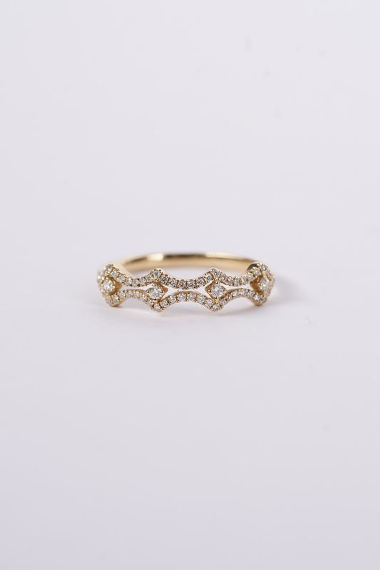 AAR-14KY 1.2g .21ctw Diamond Stackable Band (size 6.75)