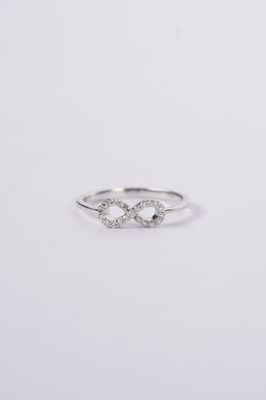 ATT- 14KW .18ctw Diamond Infinity Fashion Ring (size 7)