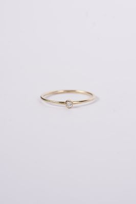 VTD- 14KY .07g .04ctw Diamond Bezel Ring (size 6)