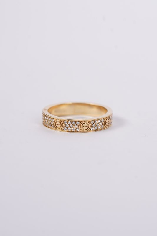 BETX- 18KY 4.77g .40ctw Diamond Cartier Inspired Fashion Ring (size 7.5)