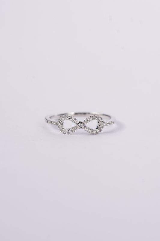 VLN- 14KW 1.60g .20ctw Diamond Infinity Ring (size 7)