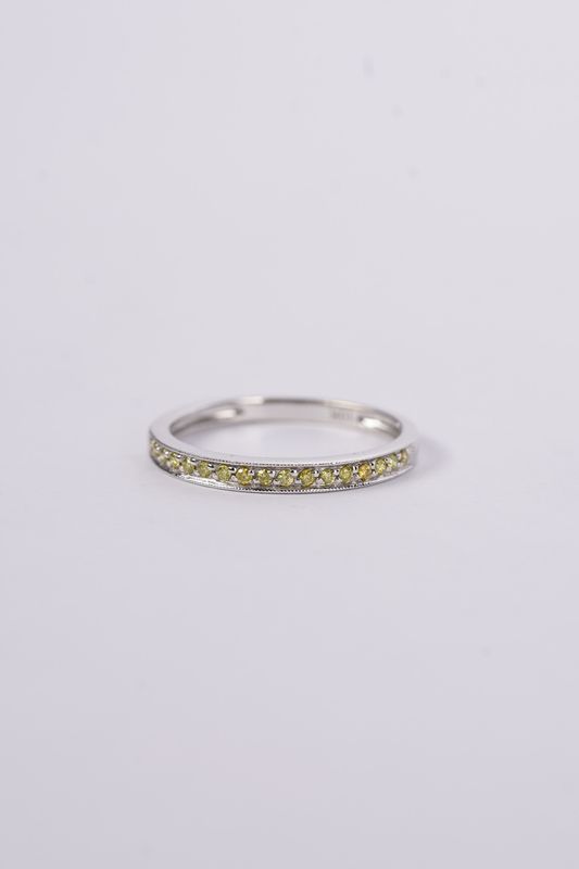 VET- 10KW .13ctw Yellow Diamond Stackable Band (size 7)