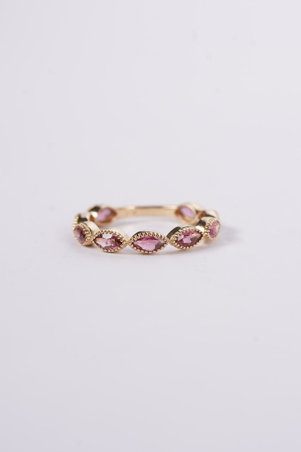AVT-14KY 1.7g .35ctw Pink Tourmaline Stackable Band (size 6.75)