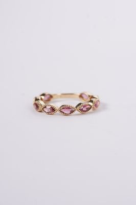 AVT-14KY 1.7g .35ctw Pink Tourmaline Stackable Band (size 6.75)