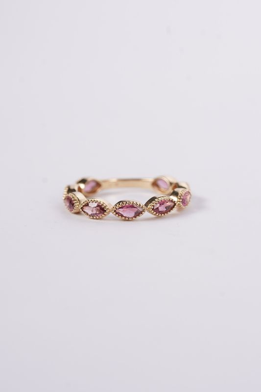 AVT-14KY 1.7g .35ctw Pink Tourmaline Stackable Band (size 6.75)
