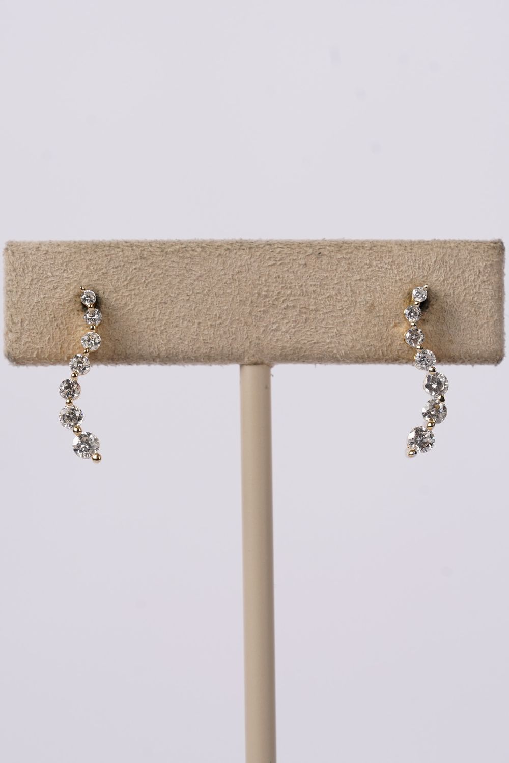BTX- 14KY 1.42g .50ctw Diamond Journey Earrings