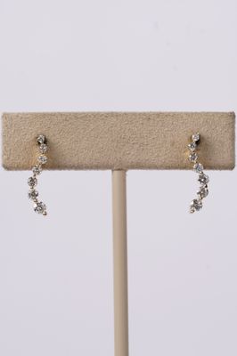 BTX- 14KY 1.42g .50ctw Diamond Journey Earrings