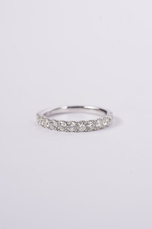 RIA- 14KW 2.40g .75ctw Diamond U-Prong Stackable Band (size 6.5)