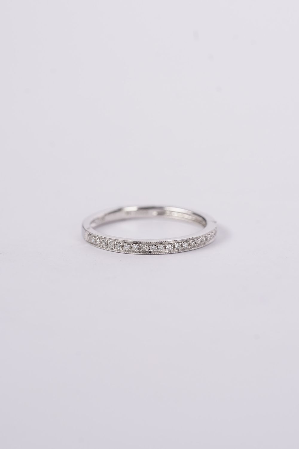 NET- 18KW 1.92g .11g Diamond Stackable Band (size 6.5)