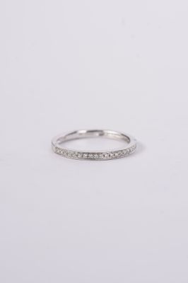 NET- 18KW 1.92g .11g Diamond Stackable Band (size 6.5)