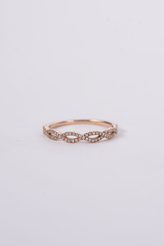 14KR 1.6g .20ctw Diamond Infinity Stackable Band (size 7)