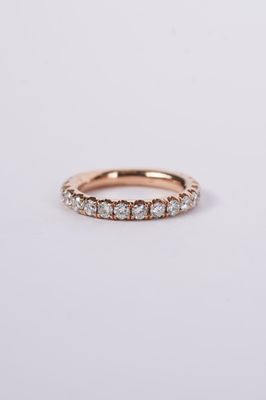 LTTX- 14KR 4.61g 1.28ctw Diamond Stackable Wedding Band (size 6.5)