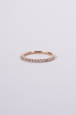 ABI- 14KR 1.4g .25ctw Diamond U-Prong Stackable Band (size 6.5)