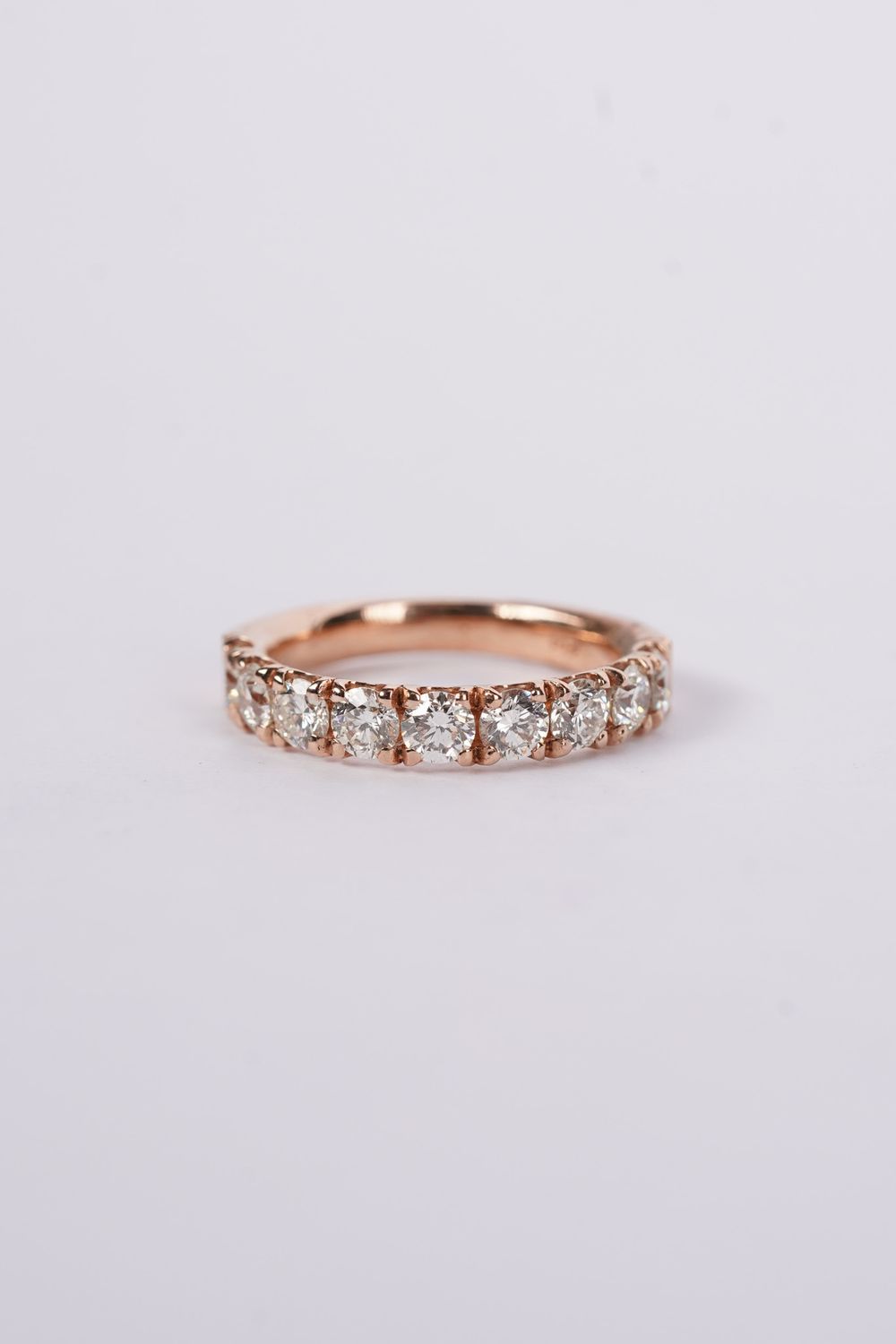 VDEA- 14KR 3.9g 1.50ctw Diamond U-Prong Stackable Band (size 6.5)