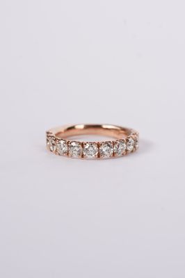 VDEA- 14KR 3.9g 1.50ctw Diamond U-Prong Stackable Band (size 6.5)