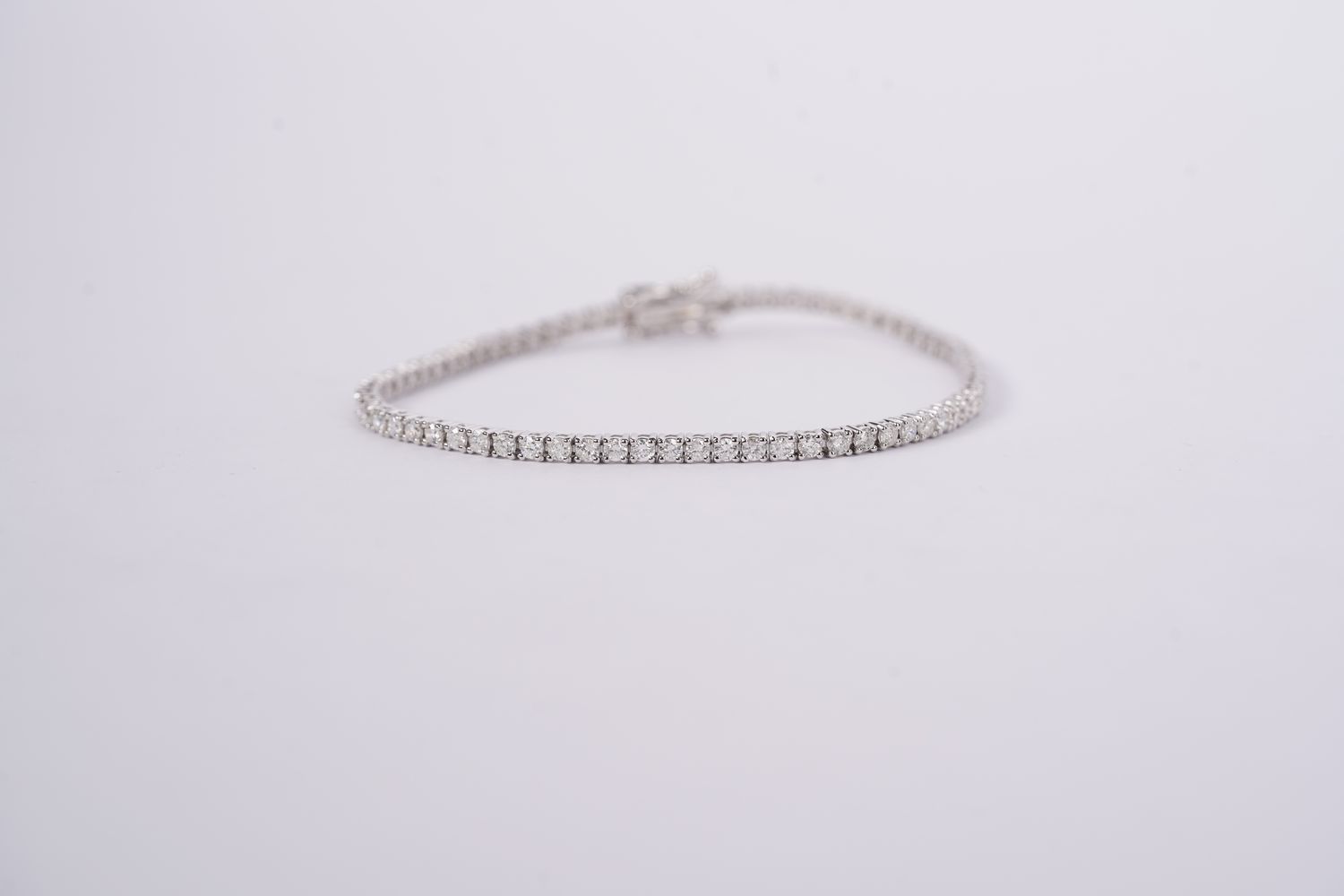 VRTT- 14KW 7.64g 3.00ctw I-J/SI1-I1 Round Tennis Bracelet 7&quot;