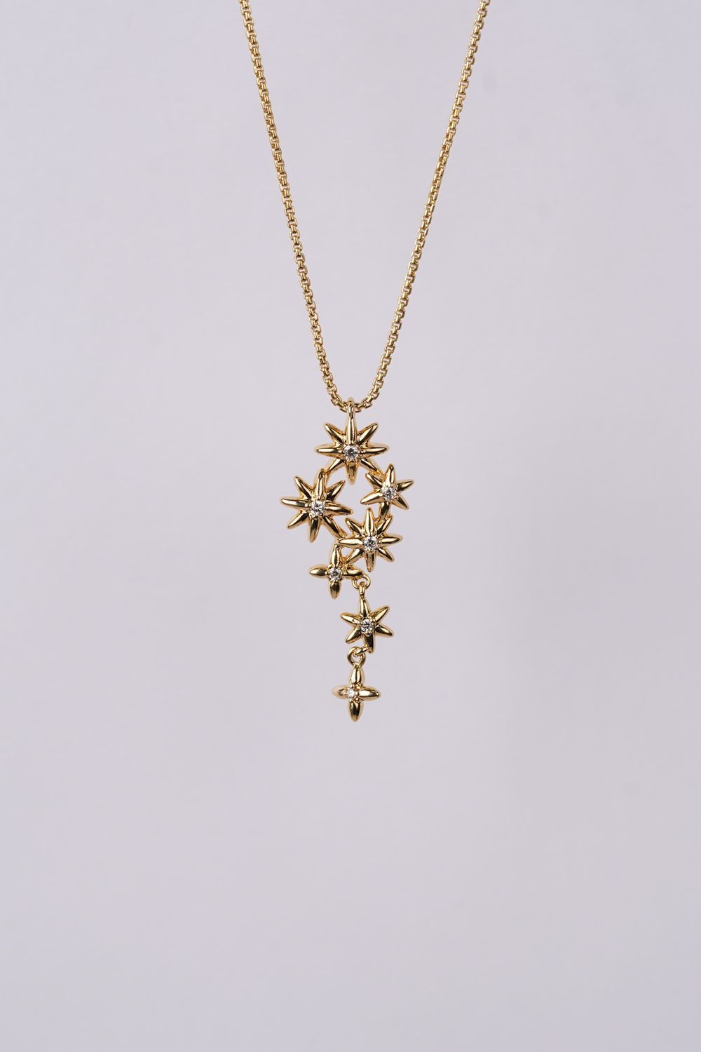 LITX- 18KY 6.83g .07ctw Diamond Starburst Constellation David Yurman Necklace 16&quot;