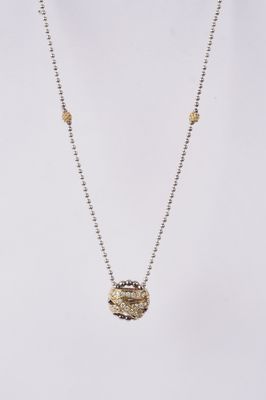 DET- 18KY/Sterling 7.12g .10ctw Lagos Diamond Fashion Necklace 16-18&quot;