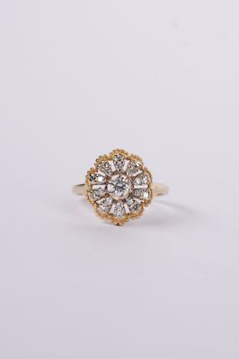 NLTX- 14KY 3.8g .51ctw Diamond Antique Ring (size 7)