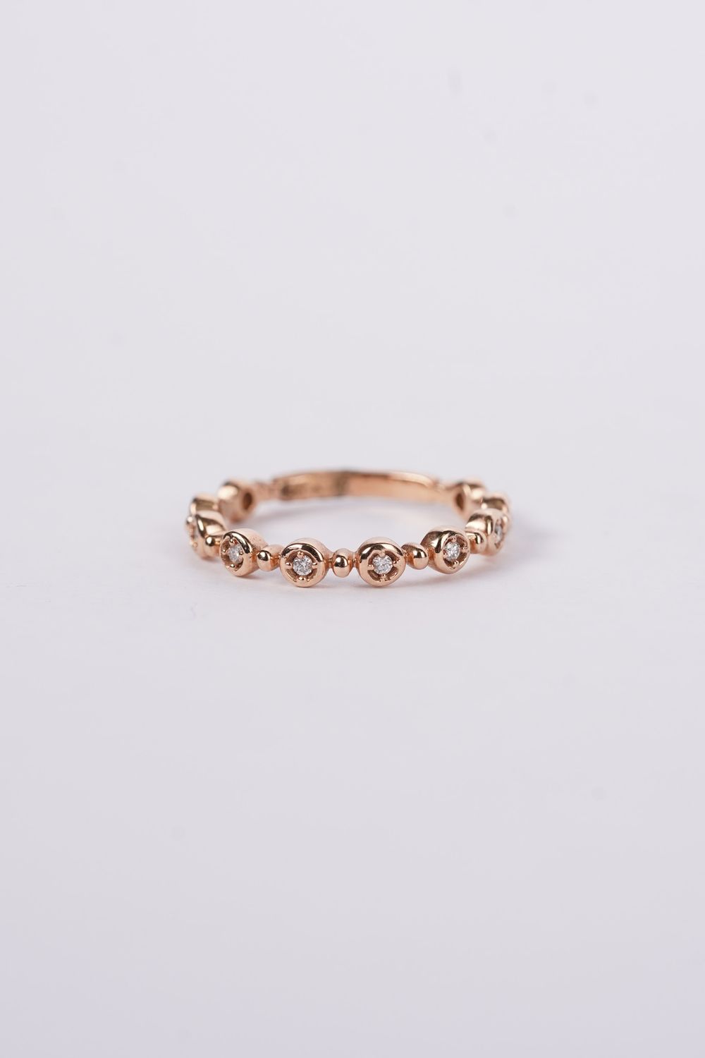 14KR 2.3g .09ctw Diamond Stackable Band (size 7)