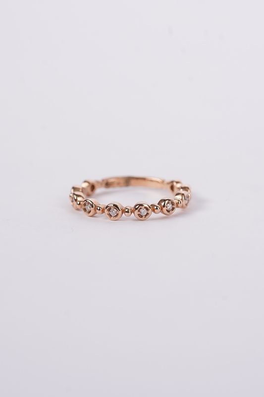 14KR 2.3g .09ctw Diamond Stackable Band (size 7)