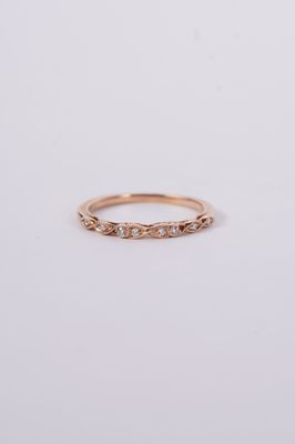 VAT- 14KR 2.07g .10ctw Diamond Stackable Band (size 8)