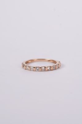 14KR 1.7g .52ctw Diamond Stackable Band (size 7)