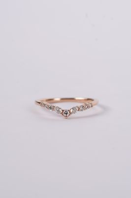 DAE-14KR 1.77g .20ctw Diamond Stackable V-Band (size 7.75)
