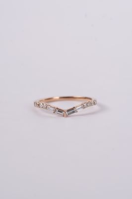 AII- 14KR 1.52g .36ctw Diamond Stackable Wedding Band (size 7)