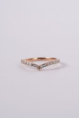 NDE- 14KR 2.14g .45ctw Diamond Stackable Wedding Band (size 7)