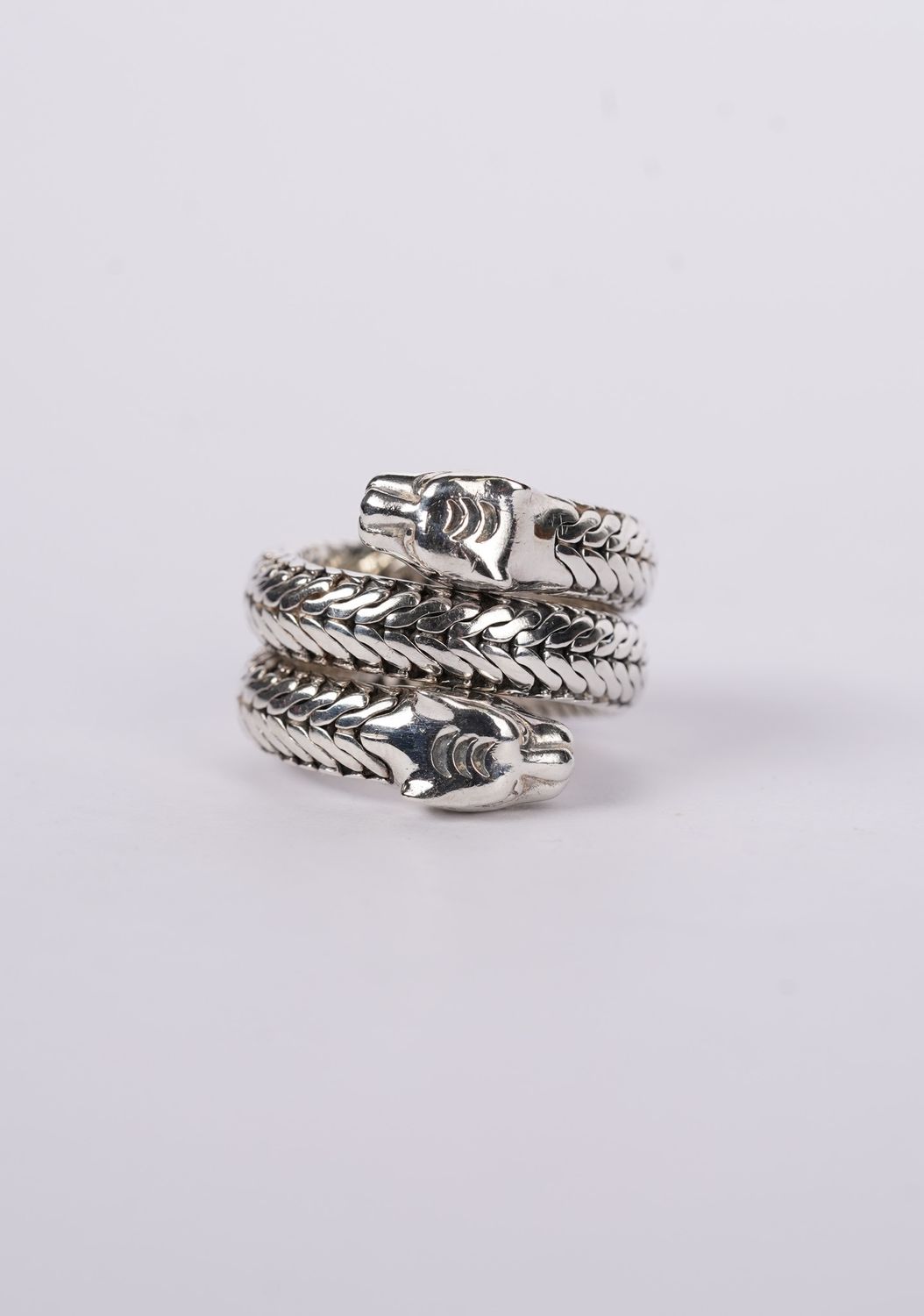 AEX- Sterling 15.2g John Hardy Dragon Head Ring (size 6)