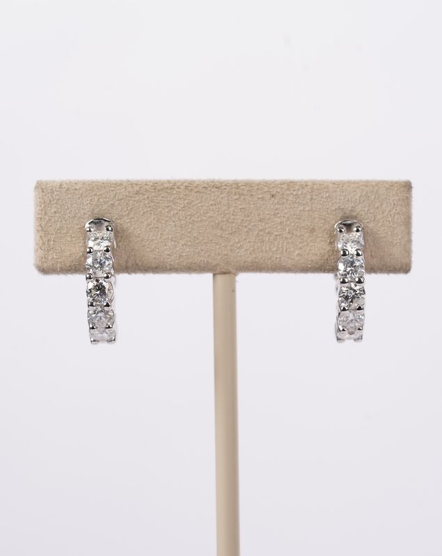 VTLT- 14KW 4.95g 1.55ctw Diamond Huggie Hoops