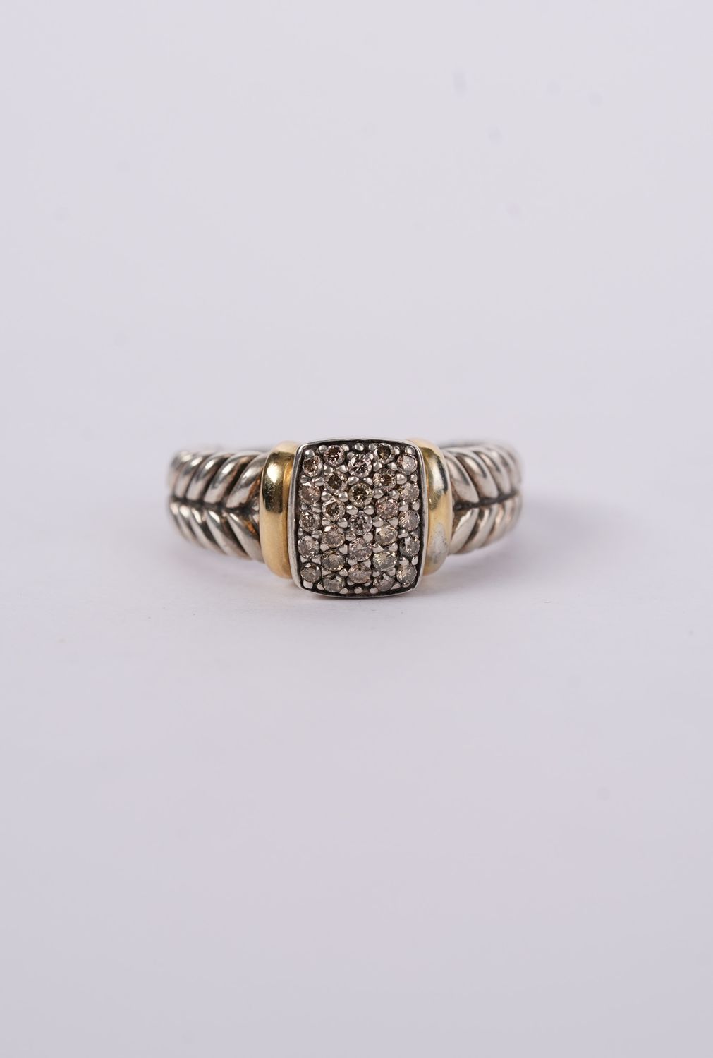 VDN- Effy Sterling/18KY .25ctw Diamond Fashion Ring (size 7)