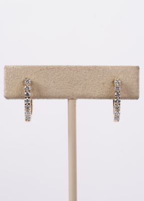 BATX-14KY 3.8g .55ctw Diamond Hoop Earrings