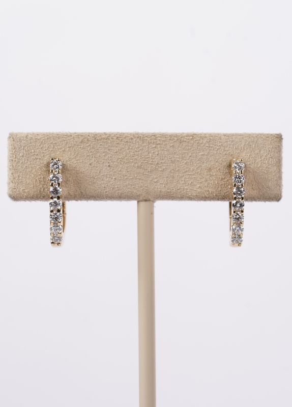 BATX-14KY 3.8g .55ctw Diamond Hoop Earrings