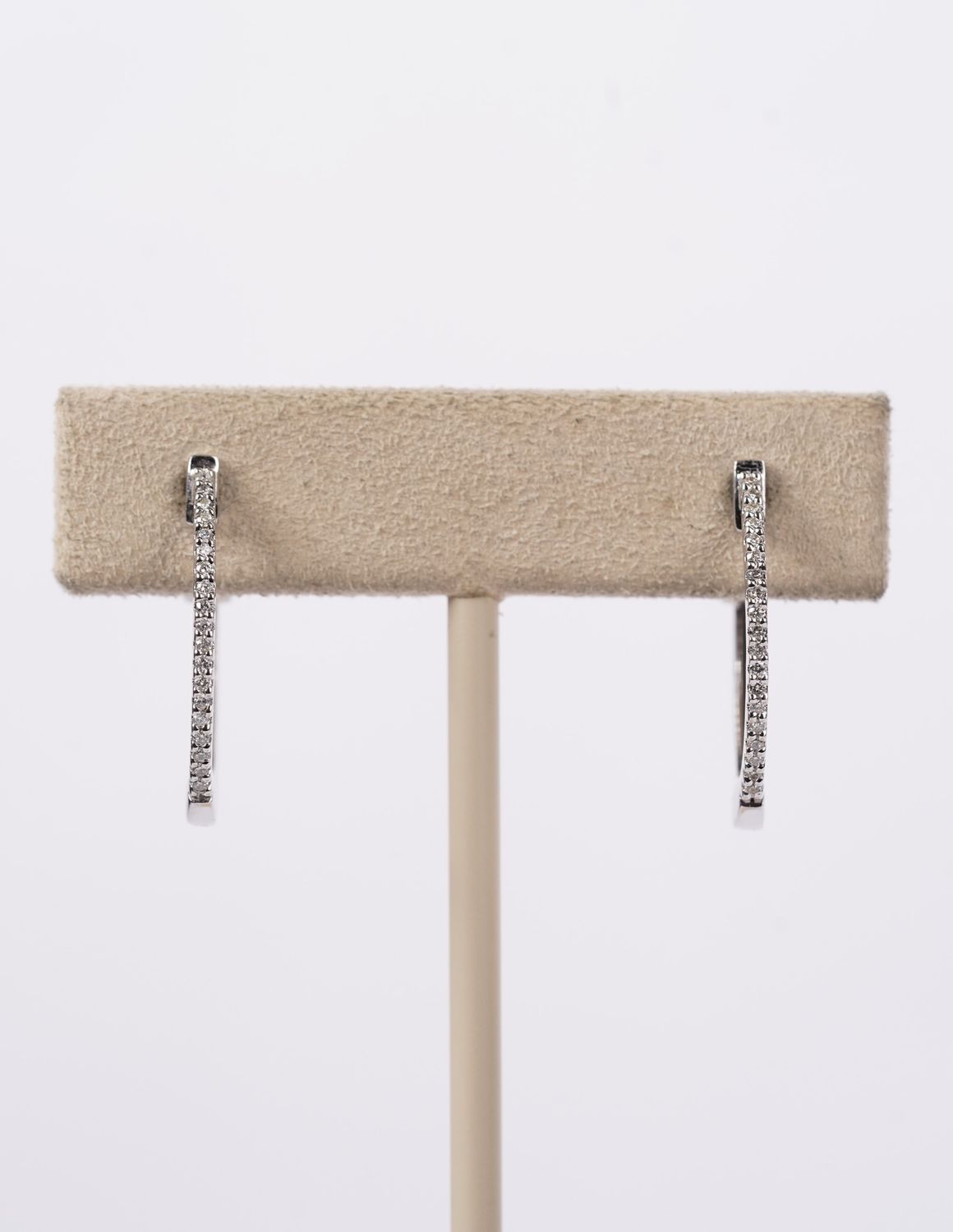 ALL-14KW 3.6g .15ctw Diamond Hoop Earrings