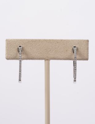 ALL-14KW 3.6g .15ctw Diamond Hoop Earrings