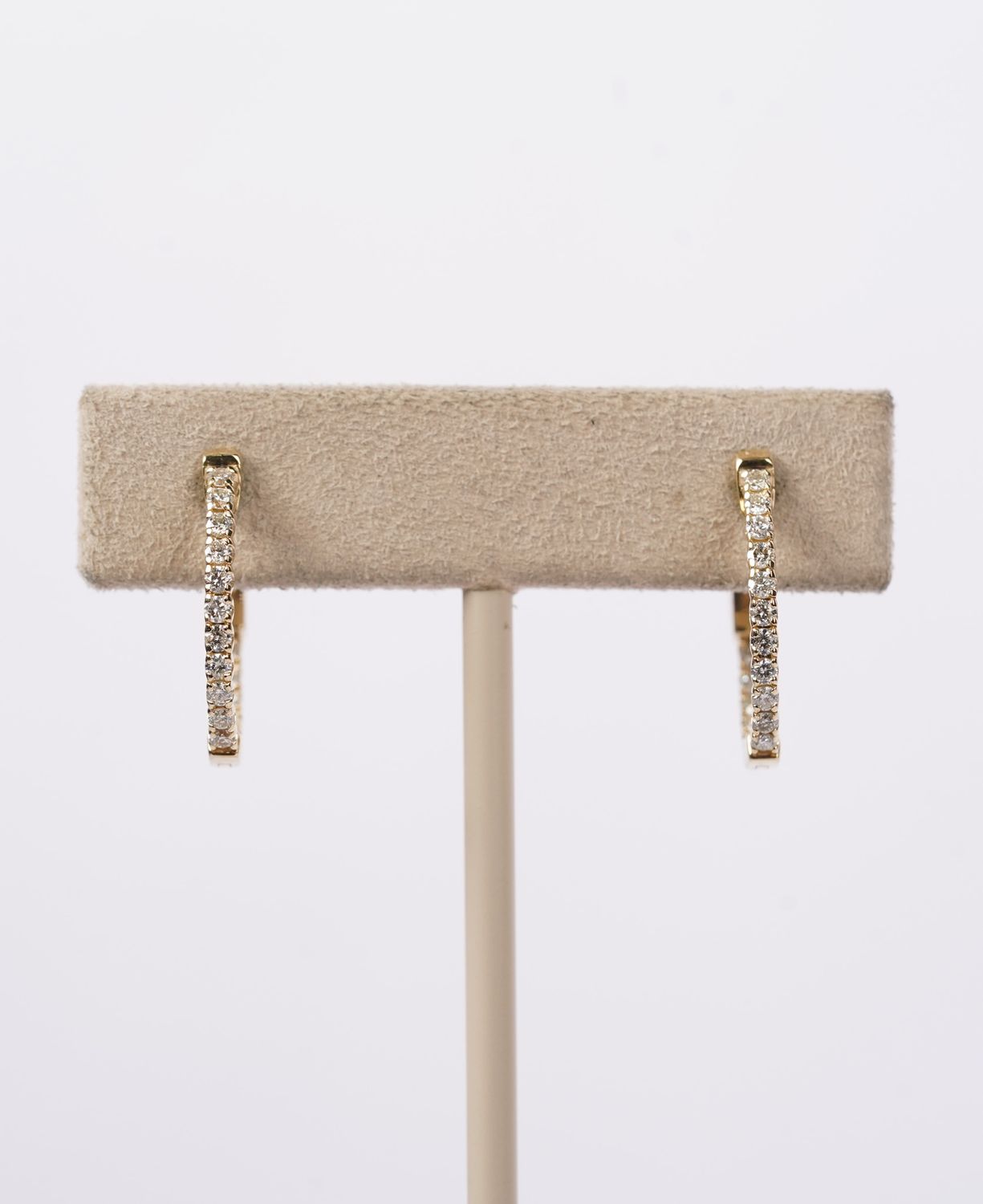 DAIX- 14KY 3.30g .52ctw Diamond Inside/Out Hoop Earrings