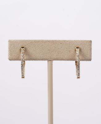 DAIX- 14KY 3.30g .52ctw Diamond Inside/Out Hoop Earrings