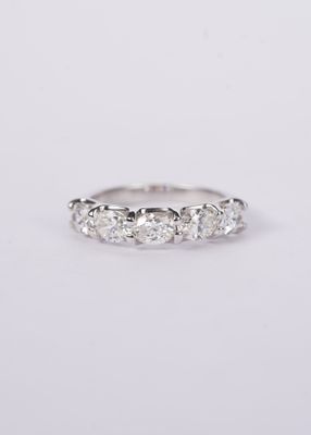 AAID- 14KW 3.29g 1.52ctw F/VVS2 GIA Oval Diamond Band (size 6)