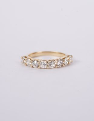 VLTT- 14KY 3.19g 1.64ctw 8-Stone Diamond Stackable Band (size 6.75)