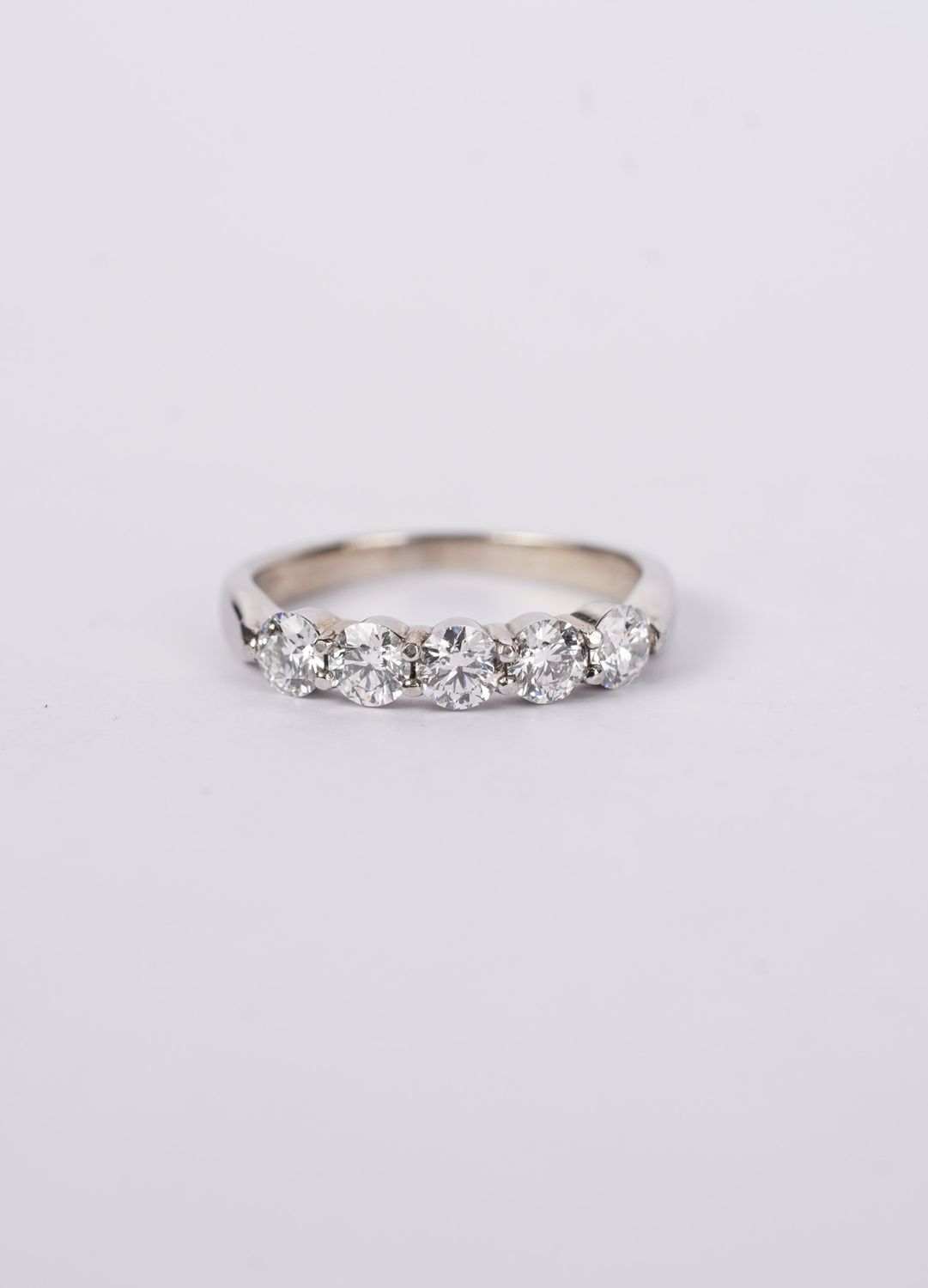 NBEX- 18KW 3.28g 1.00ctw Hearts On Fire Diamond Stackable Band (size 6.5)