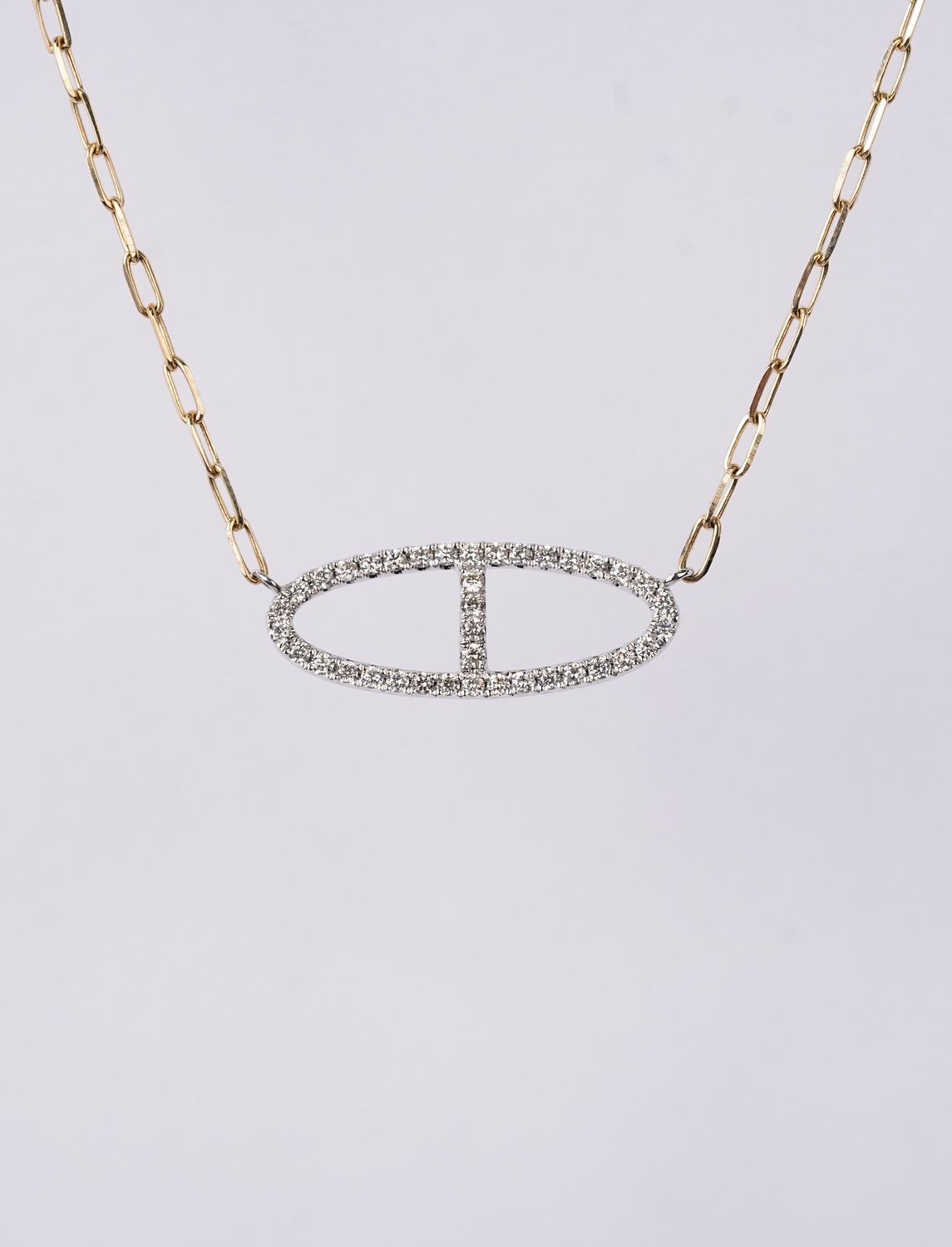 DTT- 14KWY 4.21g .42ctw Diamond Fashion Pendant 18&quot;