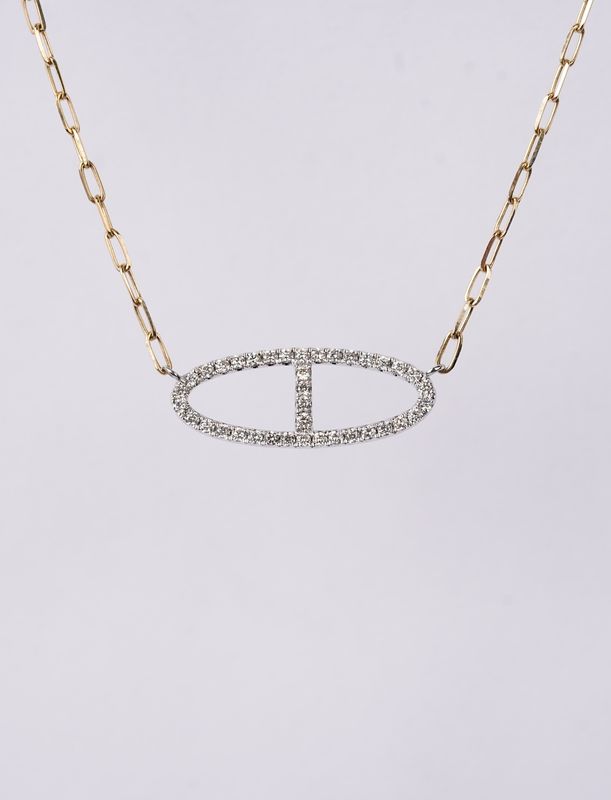 DTT- 14KWY 4.21g .42ctw Diamond Fashion Pendant 18"