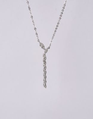 DREX-14KW 3.2g .21ctw Diamond Dangle Necklace16-18&quot;