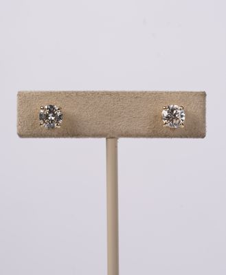 LTTX- 14KY 2.61g 1.47ctw J/SI2 Round Diamond Stud Earrings
