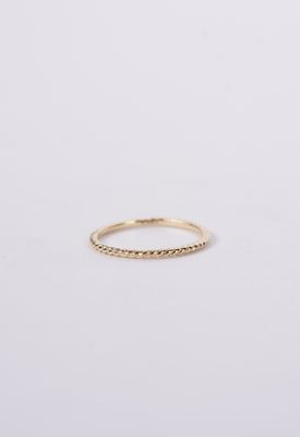 VNT- 14KY 1.1g Twisted Yellow Gold Wedding Band (size 6)