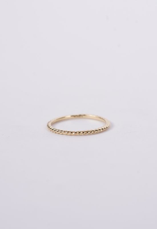 VNT- 14KY 1.1g Twisted Yellow Gold Wedding Band (size 6)