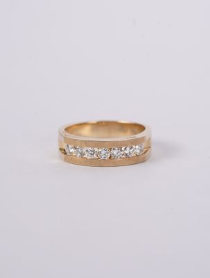VVVN- 14KY 8.11g .80ctw Diamond Men&#39;s Wedding Band (size 10)